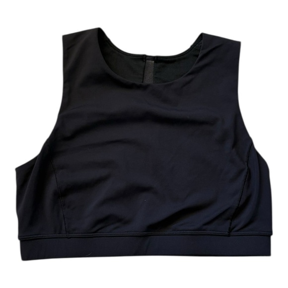 lululemon athletica Tops - Lululemon Cropped Tank black size 6 mesh backing